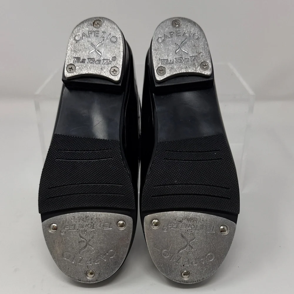 Capezio Black Patent Mary Jane Dance/Tap Shoes Girls Size 11